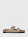 Birkenstock Suede Two-strap Sandals With Adjustable Buckles In Brown