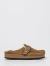 Birkenstock Slip-on Mule With Suede Upper And Shearling Lining In Multi