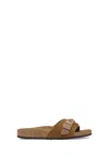 Birkenstock Braided-strap Leather Sandals In Marrone