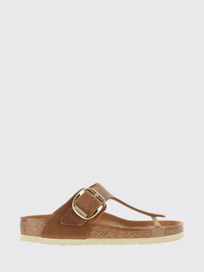 Birkenstock Gizeh Big Buckle Slides In Cognac Women In Brown