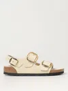 Birkenstock Milano Big Buckle Patent Leather Sandals In Neutral