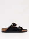 Birkenstock Arizona Big Buckle Patent Leather Sandals In Black