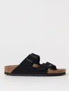 Birkenstock Womens Arizona Double-strap Leather Sandals Oiled Leather Black Eur 39 / 6 Uk In Black