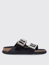 Birkenstock Arizona Droplet Buckle High Shine Black Slides In Black