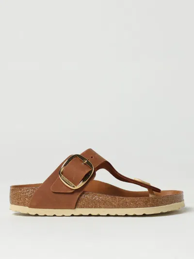 Birkenstock Gizeh Big Buckle Oiled Leather Sandals In Brown