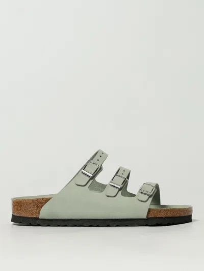 BIRKENSTOCK FLAT SANDALS BIRKENSTOCK WOMAN COLOR GREEN,G96823012