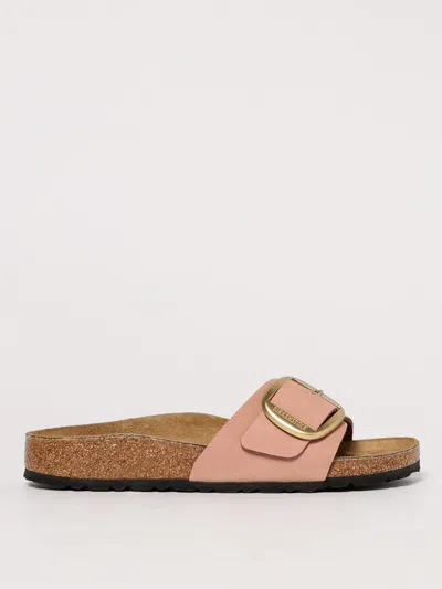 Birkenstock Madrid Big Buckle Old Rose Nubuck Leather Mules In Pink Suede