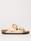 Birkenstock Open-toe Slip-on Buckled Leather Sandals In Pink