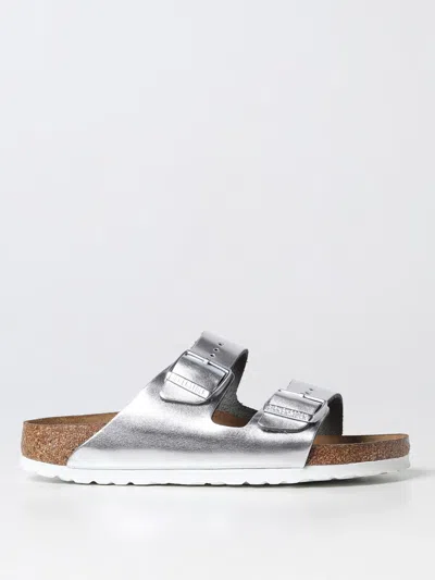 Birkenstock Flat Shoes  Woman Color Silver
