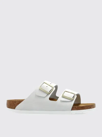 BIRKENSTOCK FLAT SANDALS BIRKENSTOCK WOMAN COLOR WHITE,H06055001