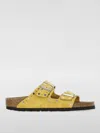 Birkenstock Arizona Rivet Border Leather Sandals With Applied Metal Rivets In Yellow
