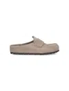 Birkenstock Loafers With Round Toe And Suede Upper In Neutral