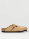 Birkenstock Beige Narrow Boston Soft Footbed Slip-on Loafers In Brown