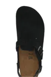 Birkenstock Tokio Fur Mules In Black Suede In Black