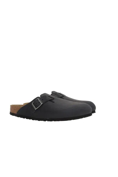 Birkenstock Flat Shoes In Black