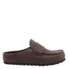 Birkenstock Suede Naples Wrapped Slip-on Shoes In Brown