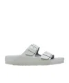 Birkenstock Flat Slippers In Gray
