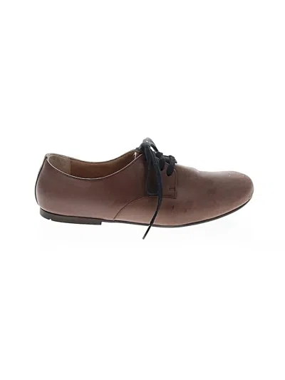 Pre-owned Birkenstock Flats In Brown
