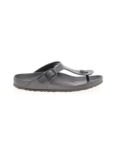 Pre-owned Birkenstock Flip Flops In Black