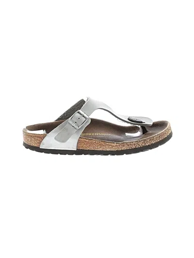 Pre-owned Birkenstock Flip Flops In Silver