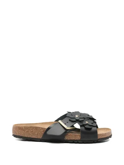 Birkenstock Siena Floral Details Slides In Black