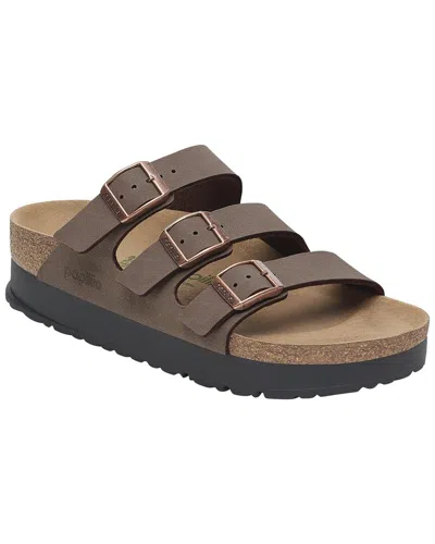Birkenstock Florida Flex Platform Birkibuc Sandal In Brown