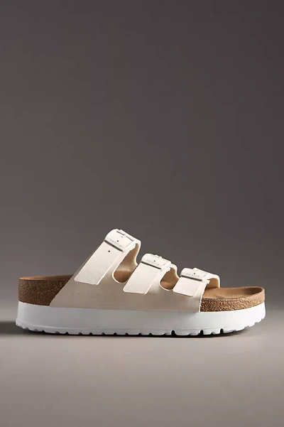 Birkenstock Florida Flex Platform Birko-flor Sandals In White
