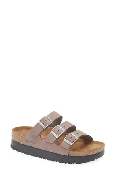 Birkenstock Florida Flex Platform Slide Sandal In Faded Purple