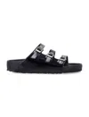 Birkenstock Florida Dbuckle Exquisite Shine Fit S Shoes In Black