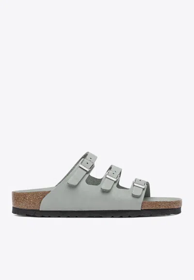Birkenstock Florida Fresh Leather Sandals In Green