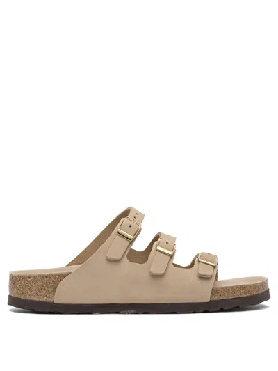 Birkenstock Florida Nubuck Leather Sandals In Multi