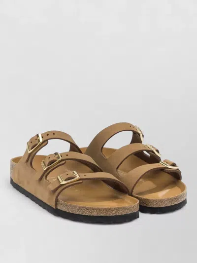 Birkenstock Florida Fresh Triple Buckle Open Toe Sandals In Brown