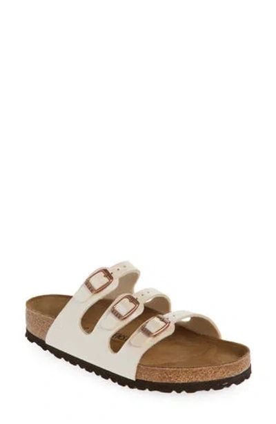 Birkenstock Florida Graceful Slide Sandal In Pearl White