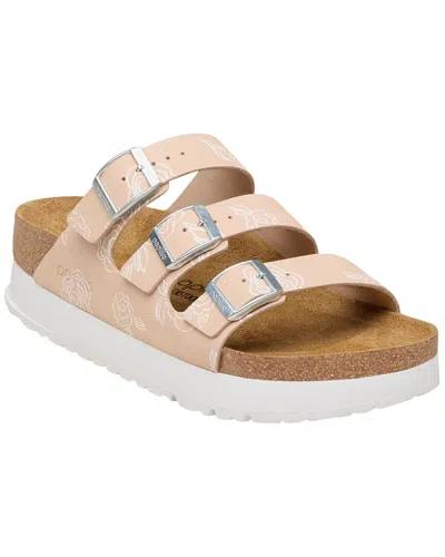 Birkenstock Florida Iii Pap Flex Platform Leather Sandal In Pink