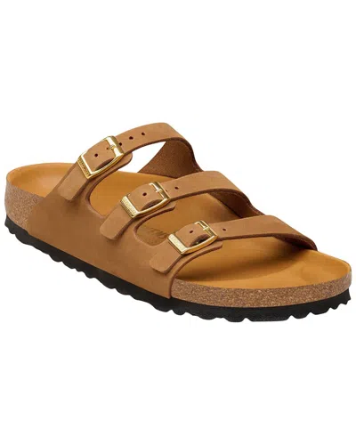 Birkenstock Florida Fresh Mink Nubuck Sandal In Animal Print