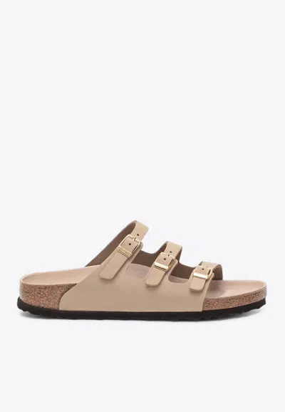 BIRKENSTOCK FLORIDA LEATHER SLIPPERS