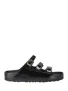 Birkenstock Florida Dbuckle Exquisite Shine In Black