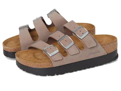 Birkenstock Florida Platform - Nubuck In Neutral