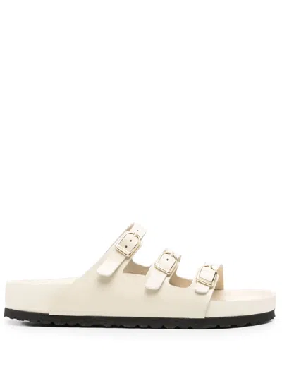 Birkenstock Triple Buckle Open Toe Flat Sole Sandals In Multi