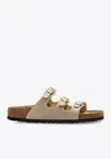 Birkenstock Florida Trio-straps Birko-flor Sandals In Cream