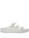 Birkenstock Florida Triple-strap Sandals In White