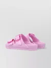 Birkenstock Footbed Double Strap Buckle Narrow Fit Sandals In Pink