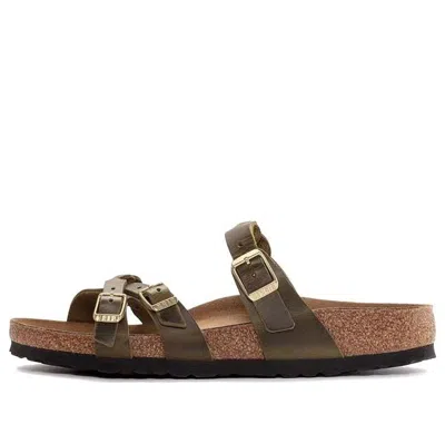 Birkenstock Franca Oiled Leather Narrow Fit Sandals 'olive Green'