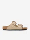 Birkenstock Girls Arizona Flower Buckle Sandals In Neutral
