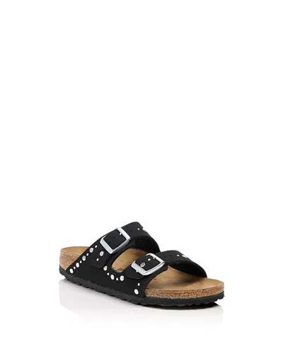 Birkenstock Girls' Arizona Rivets Slide Sandals - Big Kid In Black