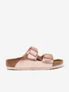 Birkenstock Girls' Electric Arizona Slide Sandals - Toddler, Little Kid In Gold