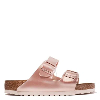 Birkenstock Girls Birko-flor Arizona Metallic Sandals In Pink