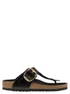 Birkenstock Gizeh Big Buckle High Shine Sandals In Black