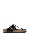 Birkenstock Gizeh Big Buckle Mules In Black