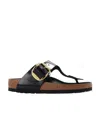 Birkenstock Gizeh Big Buckle Mules In Black